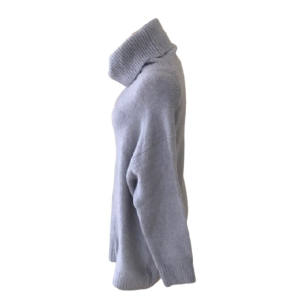 Zara grey chunky rolled neck sweater NWT - Picture 4 of 8